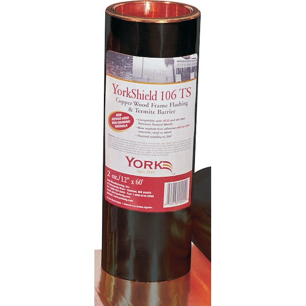 York 106 TS 12 in. W X 720 in. L Copper Flashing Copper